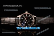 IWC Pilot’s Watch Mark XVII SWF Miyota 9015 Automatic Steel Case with Black Leahter Strap White Markers and Black Dial