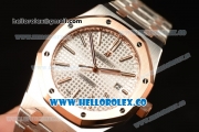 Audemars Piguet Royal Oak 41mm Two Tone Clone AP3120 Automatic White Dial 15400SR.OO.1220SR.01 EF Best Edition