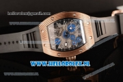 Richard Mille RM 018 Tourbillon Hommage a Boucheron 9015 Auto Rose Gold Case with Skeleton Dial and Black Rubber Strap