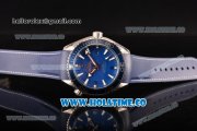 Omega Planet Ocean Clone Omega 8500 Automatic Steel Case with Blue Dial White Stick Markers and Blue Rubber Strap (EF)