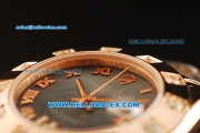 Rolex Datejust Swiss ETA 2836 Automatic Movement Full Rose Gold with Grey Dial and Diamond Bezel