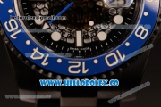 Rolex GMT-Master II Batman Skeleton Swiss ETA 2836 Automatic PVD Case with Black Dial and PVD Bracelet