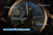 Panerai Luminor PAM 253 Equation Automatic PVD Case with Black Dial and Black Rubber Strap - 7750 Coating