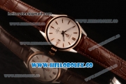 Tag Heuer Carrera Calibre 5 wiss ETA 2824 Automatic Steel Case with Brown Leather Strap and White Dial