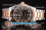 Omega Seamaster 300 Master Co-Axial Clone Omega 8500 Automatic Rose Gold/Steel Case with Black Dial and Stick Markers