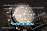 Hublot Classic Fusion Chronograph 7750 Auto PVD Case with Black Dial and Black Leather Strap