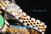 Rolex Datejust Automatic Movement Steel Case with Brown Dial and Gold Bezel-Two Tone Strap-Lady Model