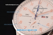 IWC Portuguese Chrono Japanese Miyota OS10 Quartz Stainless Steel Case with Stainless Steel Strap and White Dial