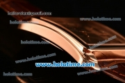 Vacheron Constantin Historiques Toledo Miyota Quartz Rose Gold Case with Stick Markers and Brown Dial