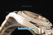 Rolex Day-Date Rolex 3135 Automatic Movement Full Steel with Diamond Dial/Bezel/Strap
