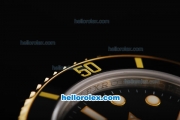 Rolex Submariner Swiss ETA 3135 Automatic Movement Two Tone with Gold/Black Bezel and Black Dial