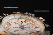 Breitling Chronomat B01 Swiss Valjoux 7750 Automatic Movement Steel Case with White Dial and Rose Gold Roman Numerals