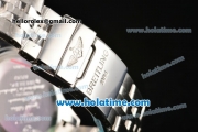 Breitling For Bentley Asia Valjoux 7750 Automatic Movement White Bezel with Brown Dial and SS Strap