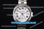 Cartier Cle de Cartier Asia ST16 Automatic Stainless Steel Case/Bracelet with White Dial and Roman Markers