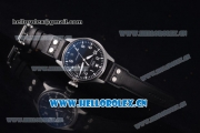 IWC Big Pilot Clone P.3000 Automatic Steel Case with Black Dial Arabic Number Markers and Black Leather Strap (ZF)