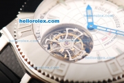 Roger Dubuis Easy Diver Tourbillon Manual Winding Movement Steel Case with White Dial and Rubber Strap