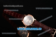 Vacheron Constantin Patrimony Tourbillon Swiss ETA 2824 Automatic Rose Gold Case with Black Dial and Stick Markers