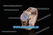 Rolex Datejust Swiss ETA 2671 Automatic Rose Gold Case with Purple Dial Diamonds Markers and Rose Gold Bracelet (BP)