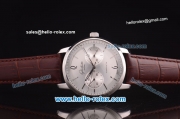 Glashutte Original Senator Sixties Automatic Steel Case with Silver Dial and Brown Leather Strap