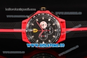 Ferrari Race Day Watch Chrono Miyota OS20 Quartz Red PVD Case with Black Dial and Silver Stick Markers