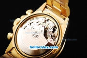 Rolex Daytona Swiss Valjoux 7750 Automatic Movement Full Gold with Diamond Bezel and Black MOP Dial-Diamond Markers
