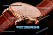 Vacheron Constantin Patrimony Miyota 9015 Automatic Rose Gold Case with White Dial and Arabic Numeral/Diamonds Markers