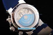 Ulysse Nardin Maxi Marine Swiss Valjoux 7750 Automatic Movement Blue Dial with Blue Rubber Strap