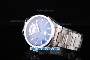 Tag Heuer Carrera Calibre 8 Chronometer Automatic Movement Silver Case with Blue Dial and Silver Smooth Bezel-SS Strap