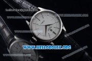 Rolex Cellini Clone Rolex 3132 Automatic Steel Case with White Dial Black Leather Strap - (BP)