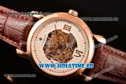 Vacheron Constantin Malte Asia Automatic Rose Gold Case with White Skeleton Dial and Roman Numeral Markers