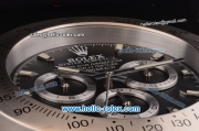 Rolex Daytona Wall Clock Miyota Quartz Steel Case with Black Dial - Stick Markers