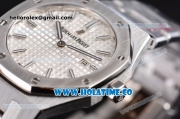 Audemars Piguet Royal Oak Swiss Quartz Steel Case/Bracelet with White Dial and Stick Markers