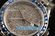 Rolex Datejust Pearlmaster 39MM Asia 2813 Automatic Steel Case/Bracelet with Diamonds Dial and Sapphires Bezel