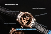 Ulysse Nardin Freak Asia ST22 Automatic Rose Gold Case with Black Dial Numeral Markers and Black Leather Strap - 7750 Coating