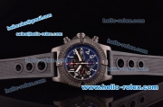 Breitling Super Avenger Chrono Swiss Valjoux 7750 Automatic PVD Case with Black Dial and Black Rubber Strap - 1:1 Original