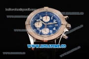 Breitling Avenger Seawolf Miyota Quartz Steel Case with Blue Dial Black Rubber Strap and Arabic Numeral Markers