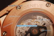 Hublot Classic Fusion Swiss ETA 2824 Automatic Rose Gold Case with Brown Dial and Black Leather Strap-1:1 Original