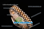 Rolex Datejust Asia Automatic Two Tone Case/Bracelet with Yellow Gold Dial and Roman Numral Markers