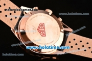 Tag Heuer Carrera Calibre 17 Chrono Miyota OS20 Quartz Rose Gold Case with White Dial and Stick Markers