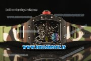 Richard Mille RM35-02 Carbon Fiber With Miyota 9015 Movement 1:1 Clone Camouflage Rubber