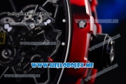 Richard Mille RM 35-01 RAFA Miyota 9015 Automatic PVD Case with Skeleton Dial and Dot Markers Black Rubber Strap