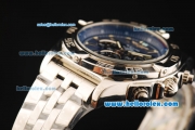 Breitling Chronomat B01 Chronograph Quartz Movement Full Steel with Blue Dial and Stick Markers