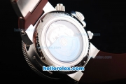 Ulysse Nardin Maxi Marine Swiss Valjoux 7750 Automatic Movement Brown Dial with Brown Rubber Strap