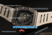Richard Mille RM35-02 Carbon Fiber With Miyota 9015 Movement 1:1 Clone Grey Rubber