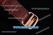 Cartier Tank MC Asia ST16 Automatic Rose Gold Case with Brown Dial and Roman Numeral Markers - ETA Coating