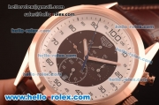 Tag Heuer Mikrograph Asia Automatic Rose Gold Case with Brown/White Dial