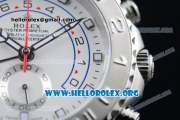 Rolex Yacht-Master II Chrono Swiss Valjoux 7750 Automatic Steel Case with White Dial and Stainless Steel Bracelet - (BP)