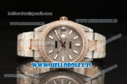 Rolex Day Date II RG Two Tone Case With All Diamond Roman ETA 2836 Auto Best Edition