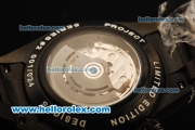 Rolex Daytona Chronograph Swiss Valjoux 7750 Automatic Movement PVD Case with Black Bezel and PVD Strap