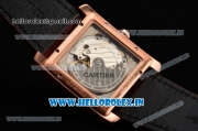 Cartier Tank MC Asia ST16 Automatic Rose Gold Case with Brown Dial and Roman Numeral Markers - ETA Coating